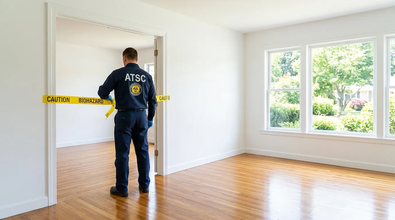Certified biohazard cleanup crew performing Decomposition Cleanup in Haddon Heights